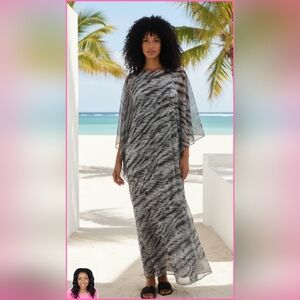 Ala Von Auersperg Luxury Poncho Tropical Dress | Size: Large